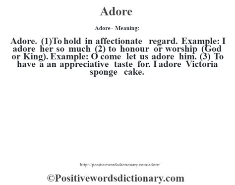 j'adore meaning english